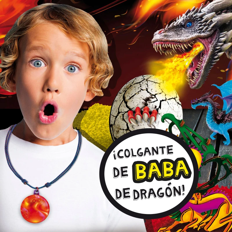 Juego Científico Lisciani Dragones y Dinosaurios Kit Slime y Maquetas, 39x6,5x29 Cm, Multicolor