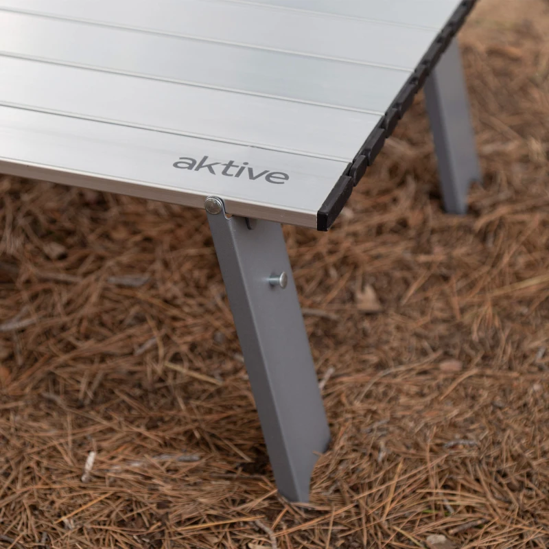 Mesa Plegable Ultraligera Aktive, 55x41x20 Cm, Plateado