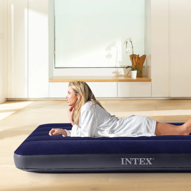 Colchón Hinchable Individual Dura-Beam Classic Downy Fiber-Tech, 99x191x25 Cm, Gris