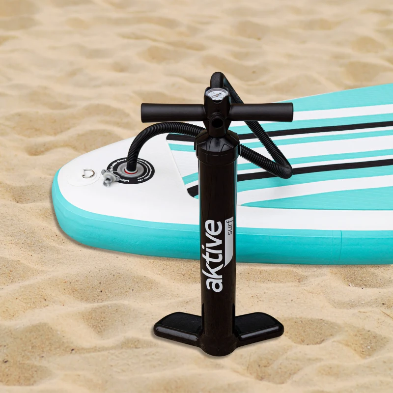 Hinchador Tabla Paddle Surf Alta Presión 30 PSI Doble Acción, 30x7x64 Cm, Negro