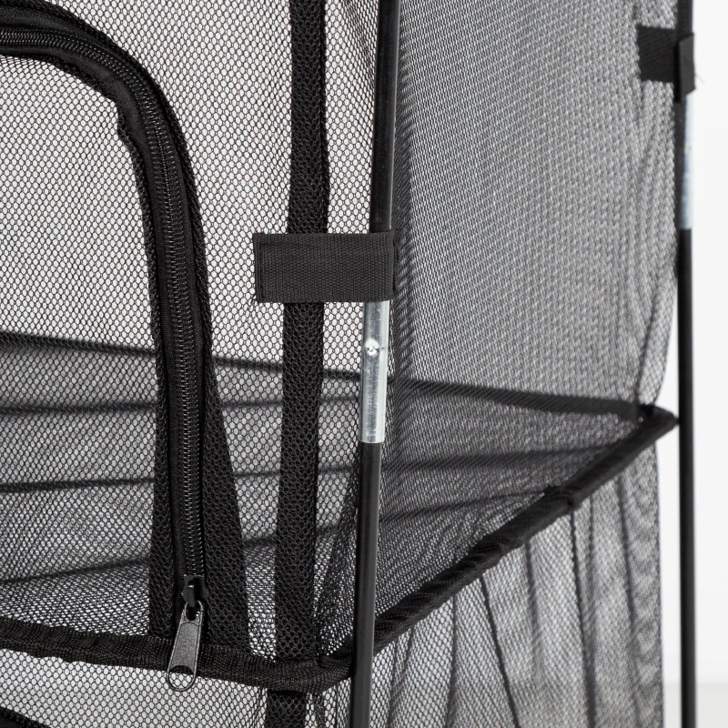 Organizador Armario Colgante Plegable 3 Niveles, 40x4x40 Cm, Gris