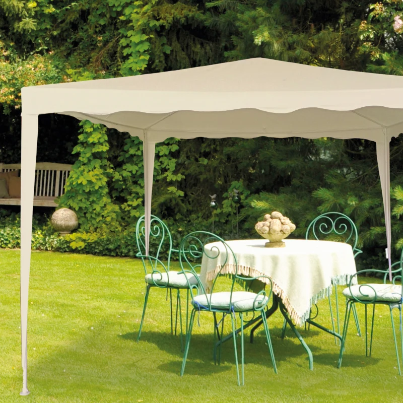 Cenador Desmontable Aktive Estructura Acero Lona 160 Gr/m2, 300x300x250 Cm, Crema