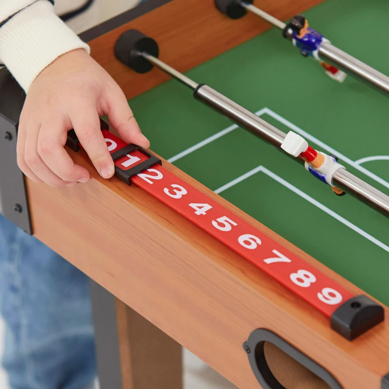 Futbolín de Madera con Patas, 91x46x65 Cm, Madera Natural