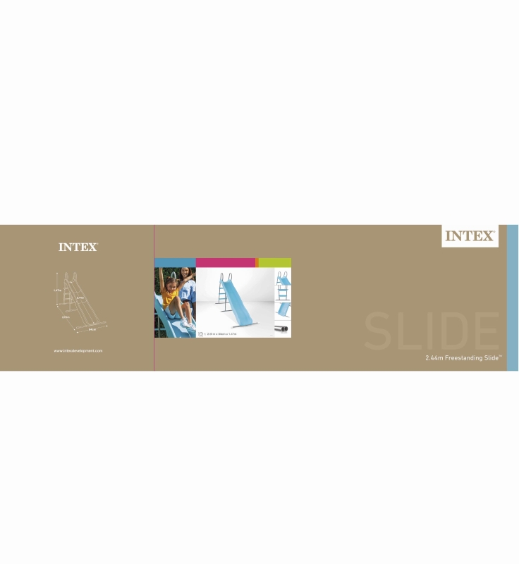 Tobogán Infantil Intex con Estructura de Acero Galvanizado, 84x251x147 Cm, Azul