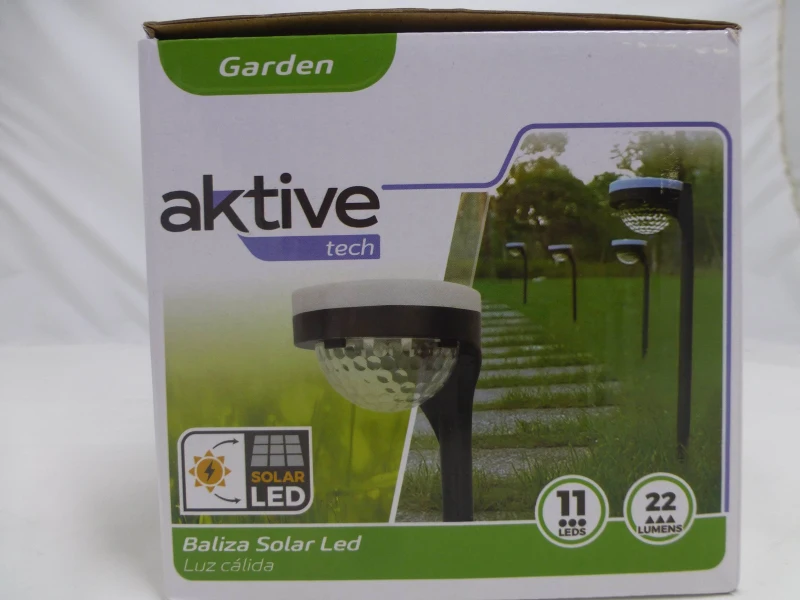 Pack 2 Focos Solares LED Doble Luz Cálida, Ø12x49 Cm, Negro y Blanco