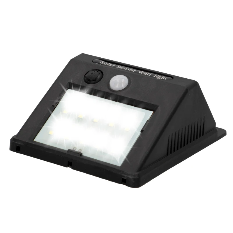 Aplique Solar LED Aktive 20 LED con Sensor de Movimiento, 13x6x20 Cm, Negro