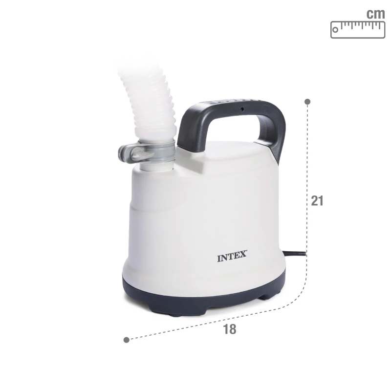 Bomba de Drenaje Sumergible Intex, 3.595 L/h Manguera 5 M, 28,5x28,5x28,5 Cm, Negro