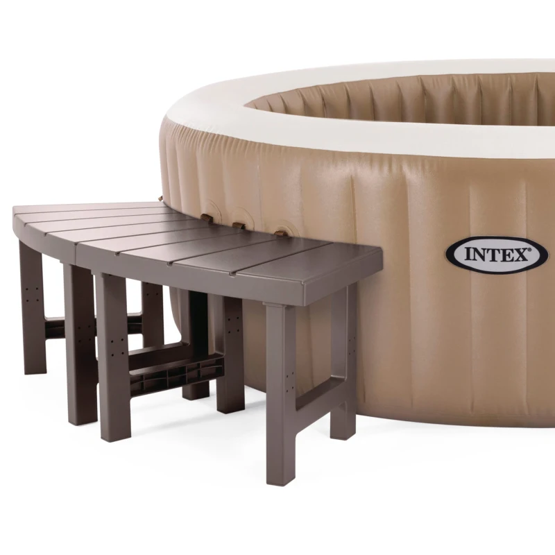 INTEX Pack 2 Bancos Medianos Modulares para Spa Circular 4 Personas, 74,5x23x44,5 Cm, Blanco