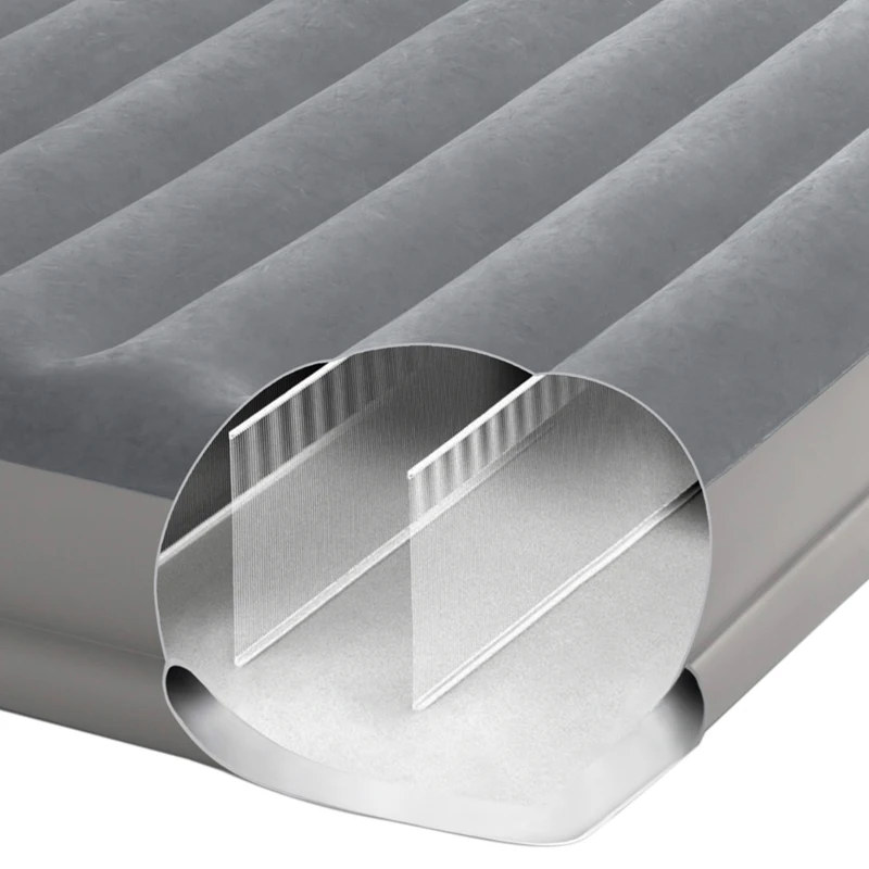 Colchón Hinchable Individual Dura-Beam® Prestige con Bomba USB Incorporada, 99x191x30 Cm, Gris