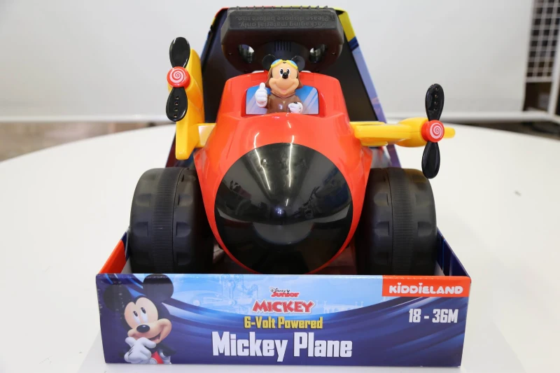 Correpasillos Avión Interactivo Mickey Batería 6V 68,5x44x41 Cm, Multicolor