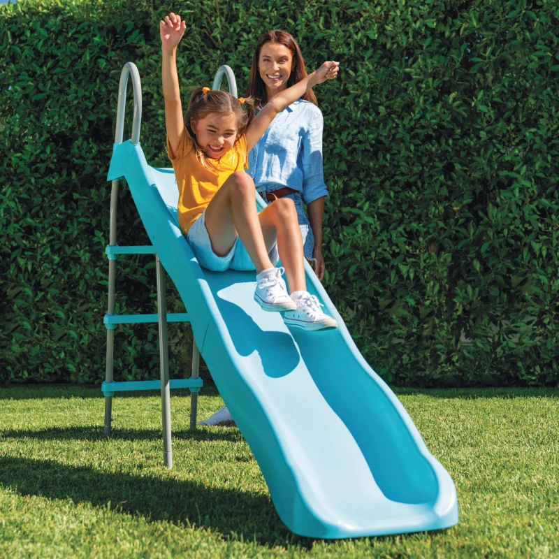 Tobogán Infantil Intex con Estructura de Acero Galvanizado, 84x251x147 Cm, Azul