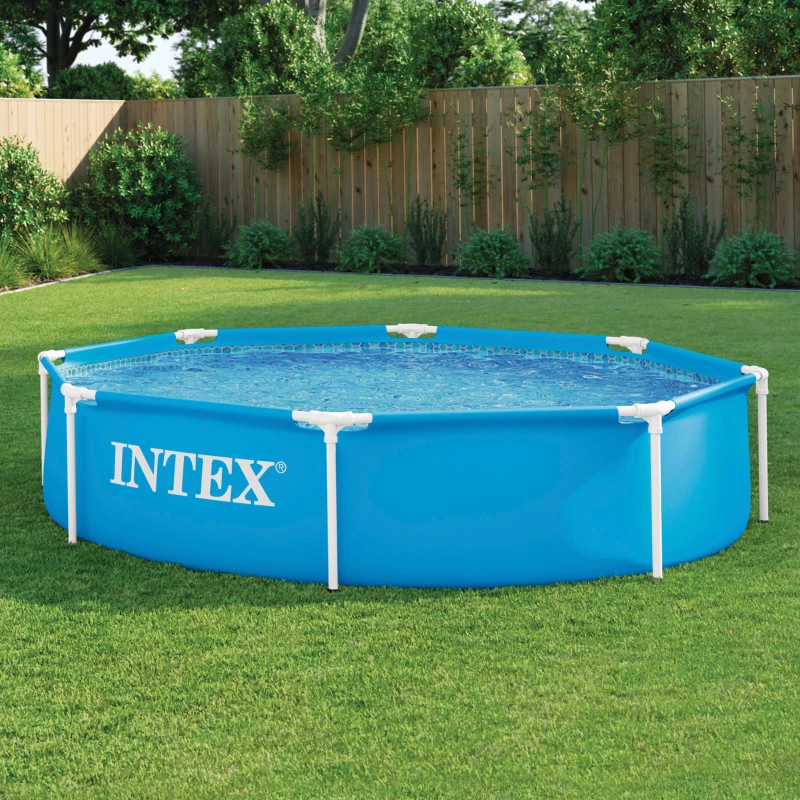 Piscina Tubular Estructura Metálica, Ø244x51 Cm, Azul