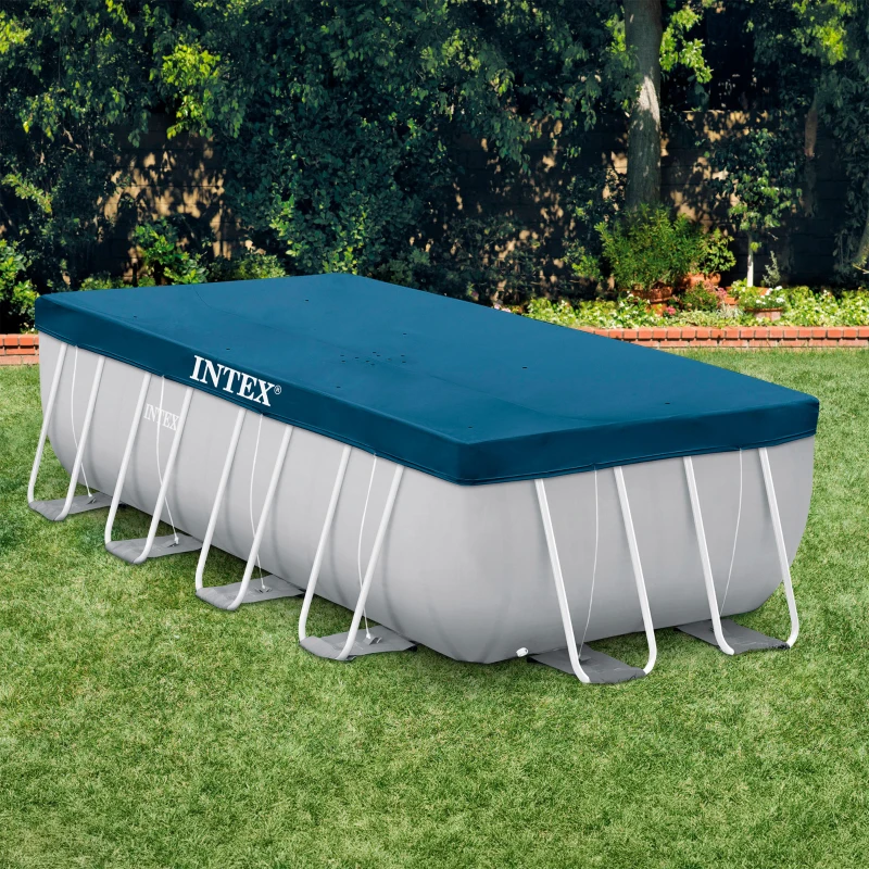 Cobertor INTEX Rectangular Compatible Prism Frame Vinilo Resistente, 389x184x20 Cm, Azul