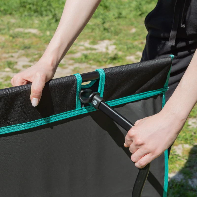 Cama Plegable Camping Elevada Aktive con Bolsa, 193x67x14,5 Cm, Negra