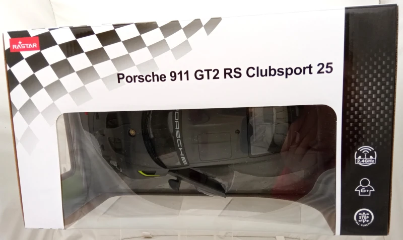 Coche Teledirigido Porsche 911 GT2 RS Clubsport, Escala 1:14, Luces y Puertas, 41x23x17,5 Cm, Gris