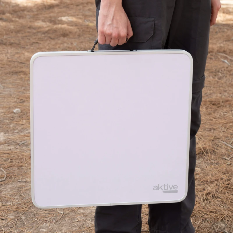 Mesa Plegable Ultraligera Antivuelco, 40x3x40 Cm, Malva