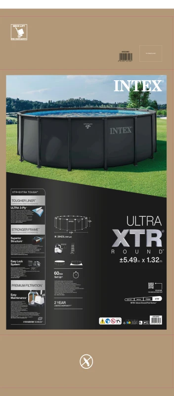 Piscina Desmontable Redonda Ultra XTR con Depuradora 7.900 L/h, 549x549x132 Cm, Azul