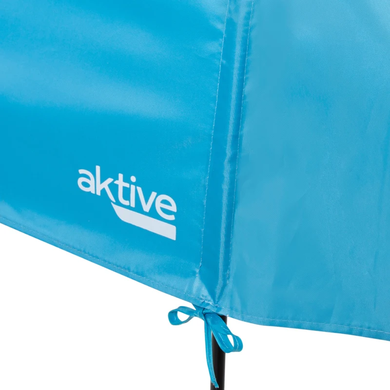 Toldo Playa Plegable 2 Personas Protección UV, 360x120x150 Cm, Azul