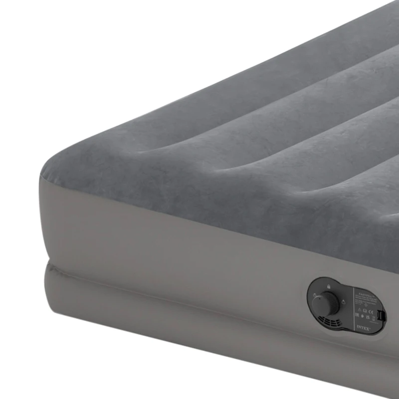 Colchón Hinchable Doble Dura-Beam® Prestige Mid-Rise con Bomba USB Incorporada, 152x203x30 Cm, Gris