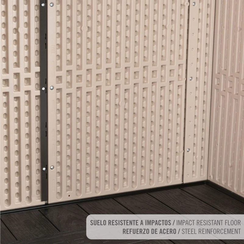 Armario Exterior Vertical 1.500 L Rough Cut™ 143x74x174 Cm, Marrón