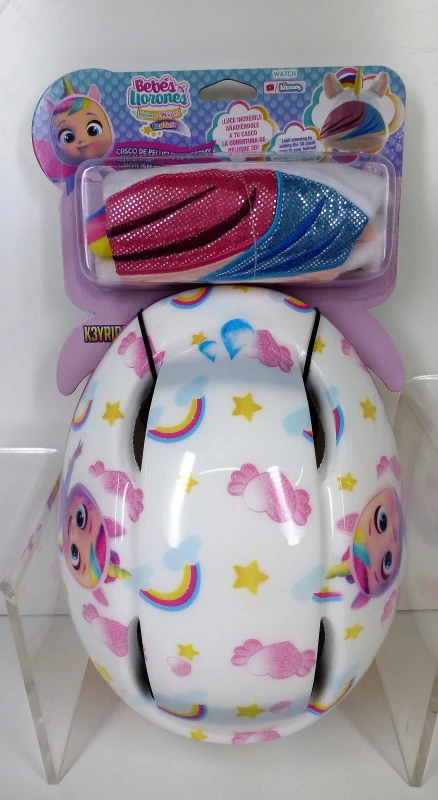 Casco Infantil Bebés Llorones con Funda 3D Unicornio Dreamy, 20x26x13 Cm, Rosa