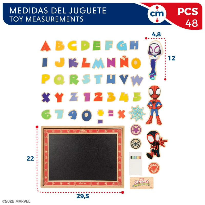 Pizarra Magnética Infantil 2 en 1 de Madera, 30,5x3,5x23 Cm, Rojo