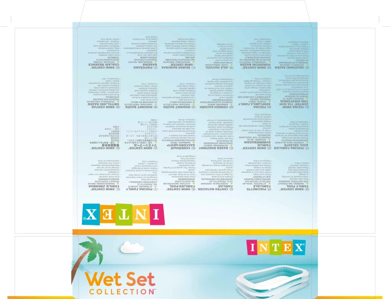 Piscina Hinchable Intex Rectangular, 262x175x56 Cm, Verde y Blanco
