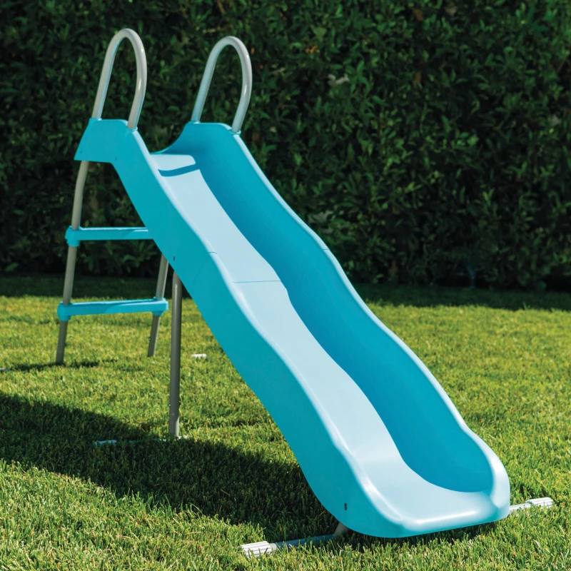 Tobogán Infantil 2 Escalones, 84x196x119 Cm, Azul Cielo