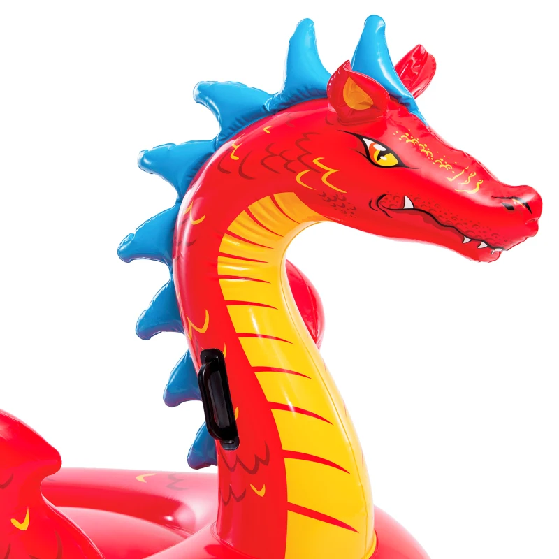 Flotador Hinchable Dragón Intex con Asas, 198x173 Cm, Multicolor