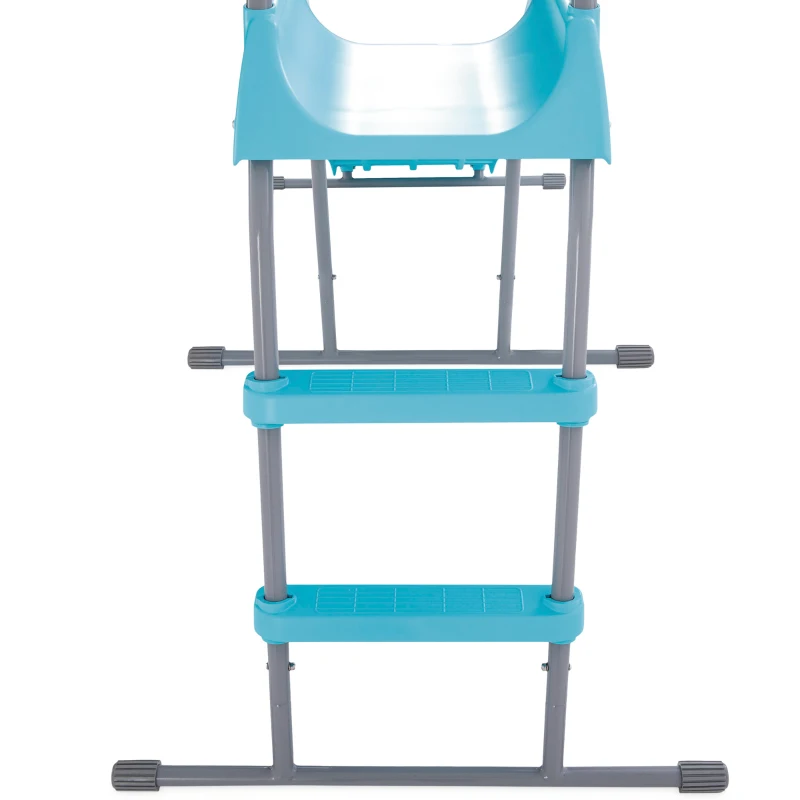Tobogán Infantil 2 Escalones, 84x196x119 Cm, Azul Cielo