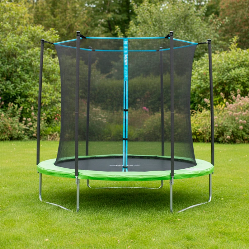 Cama Elástica Infantil Aktive con Red de Seguridad y Borde Acolchado, 261x261x256 Cm, Negro