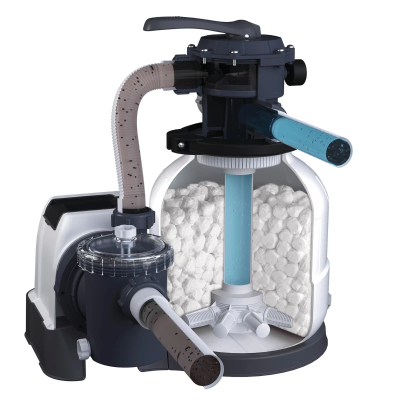 Bolas Filtrantes para Depuradora de Arena, 500 G (Equiv. 18 Kg Arena), 27x4x33 Cm, Blanco