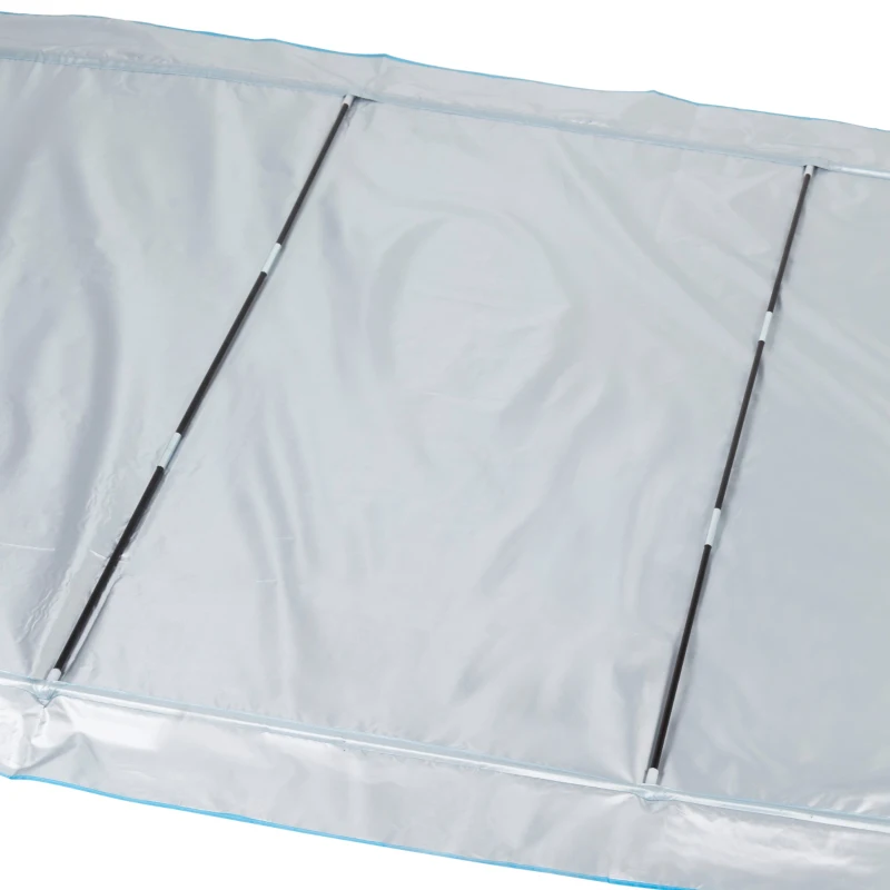 Toldo Playa Plegable 2 Personas Protección UV, 360x120x150 Cm, Azul