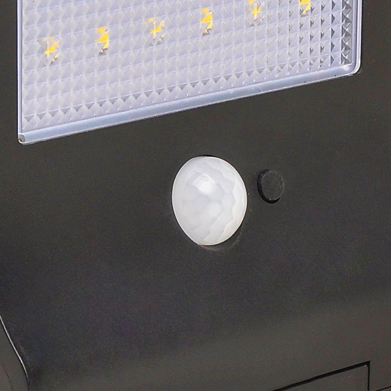 Foco Solar Exterior Aktive con Sensor de Movimiento 36 LED 300 Lúmenes, 11x3x19 Cm, Negro