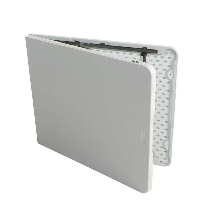Mesa Plegable Rectangular Lifetime Efecto Granito, 185x76x74 Cm, Blanco