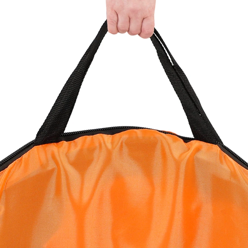 Pack de 2 Porterías de Fútbol Plegables Pop-Up, 120x80x80 Cm, Negro y Naranja