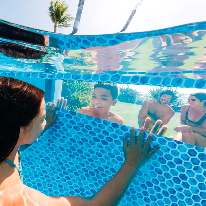 Piscina Desmontable Prism Frame Clearview con Depuradora 5,678 L/h, Ø488x122 Cm, Gris Claro