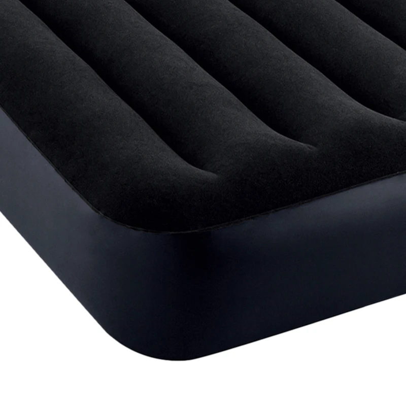 Colchón Hinchable Doble Intex Pillow Rest con Bomba Eléctrica, 152x203x25 Cm, Gris