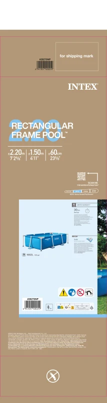 Piscina Desmontable Intex Small Frame Tubular, 220x150x60 Cm, Azul