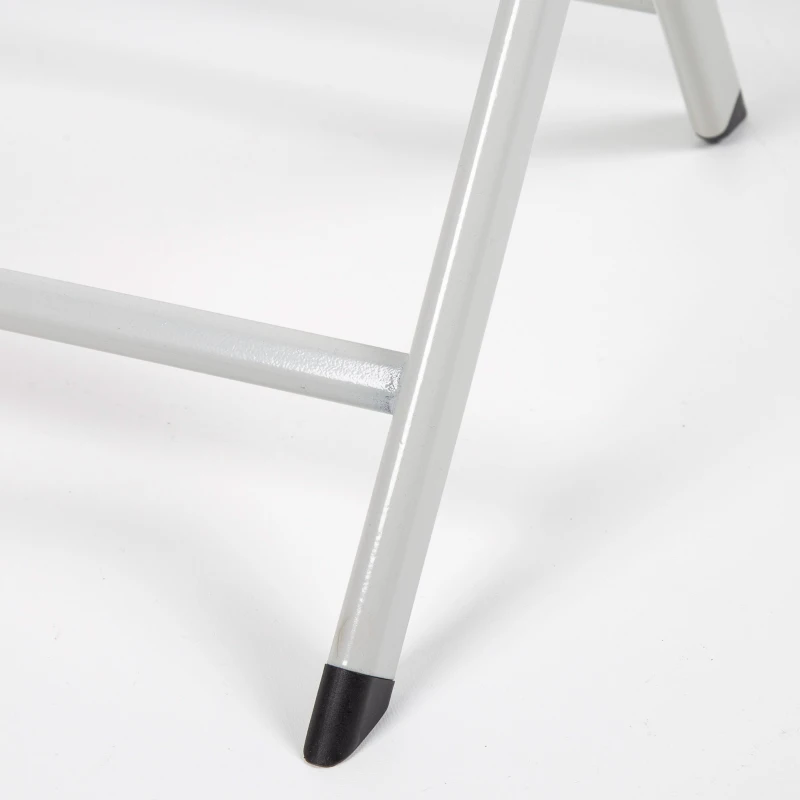 Silla Plegable Jardín Textileno Reforzado, 46x55x81 Cm, Blanco