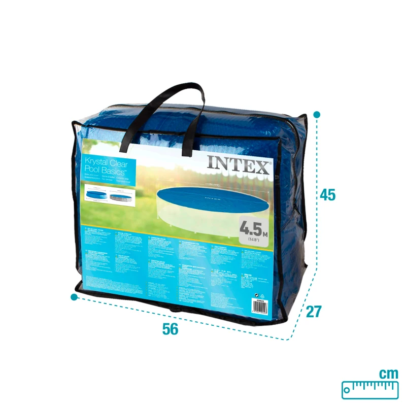 Cobertor Solar Intex para Piscina 448 Cm, Reduce Evaporación Hasta 95%, Azul