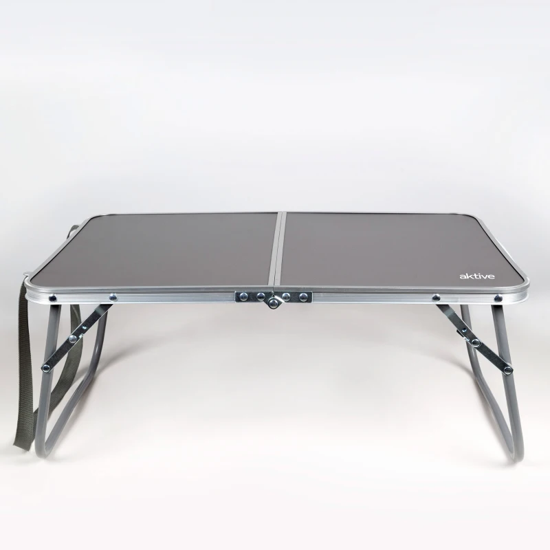 Mesa Plegable Camping Portátil, 60x40x25 Cm, Antracita