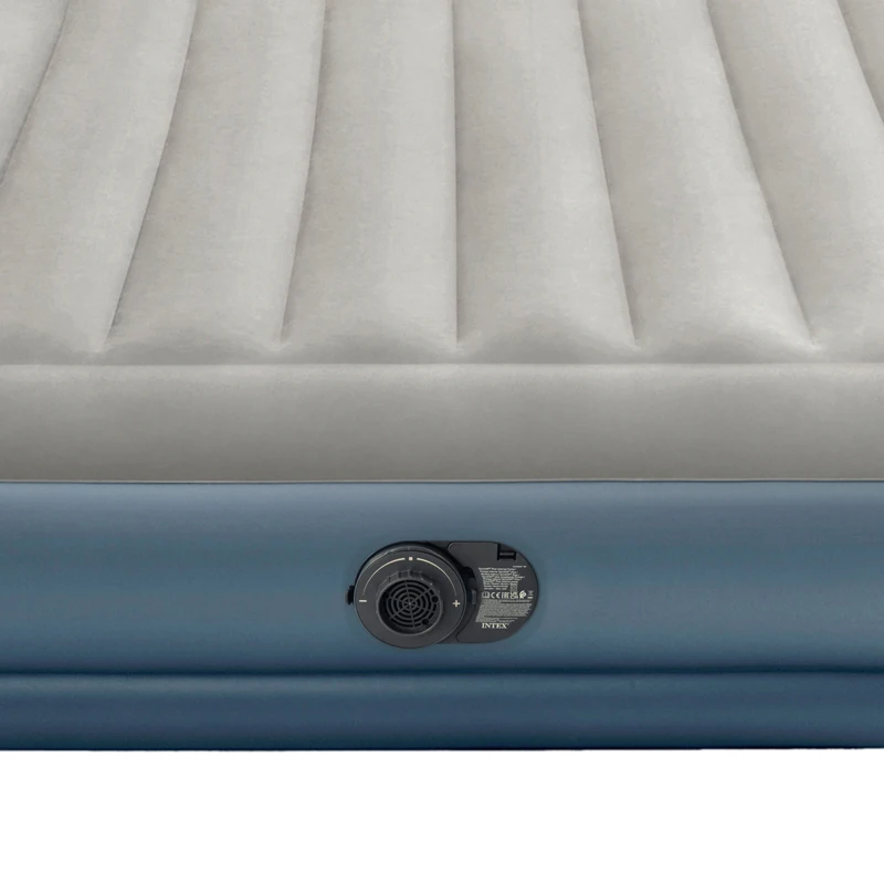 Colchón Hinchable Intex Pillow Rest Mid-Rise Fiber-Tech, 152x203x30 Cm, Gris