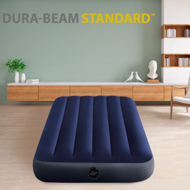 Colchón Hinchable Individual Dura-Beam Classic Downy Fiber-Tech, 99x191x25 Cm, Gris