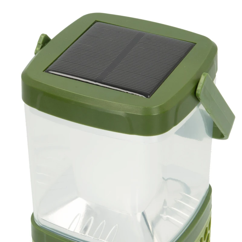 Lámpara Antimosquitos 2 en 1 Portátil con Carga Solar y USB, 11x11x21,5 Cm, Verde