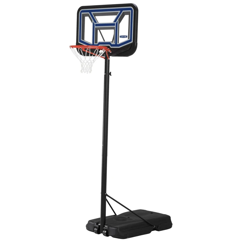 Canasta de Baloncesto Portátil Ultrarresistente Regulable 230-305 Cm, 112x5x76 Cm, Negro
