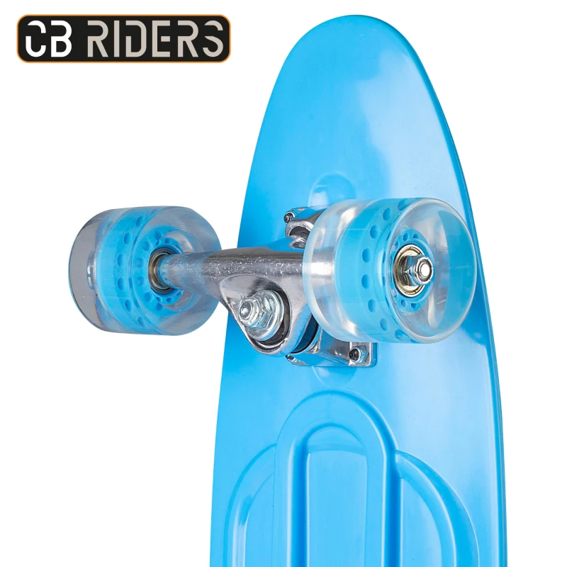 Monopatín Infantil 4 Ruedas con Eje de Aluminio CB Riders, 68x20 Cm, Azul