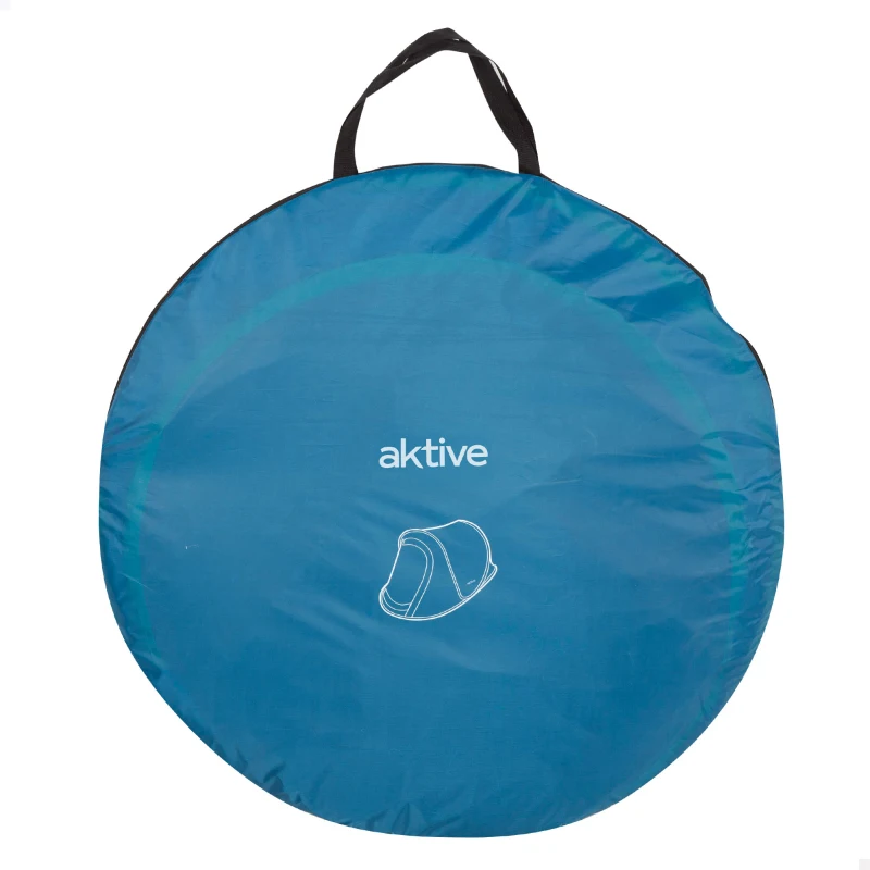Tienda Pop-Up Aktive 2 Personas Doble Techo y Mosquiteras, 71x3x74 Cm, Azul