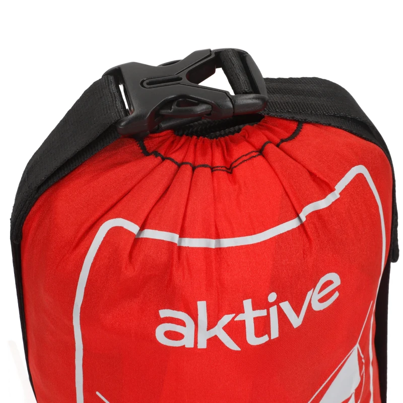 Hamaca Colgante Camping Ultraligera con Cuerdas y Mosquetones, 300x140 Cm, Rojo y Gris