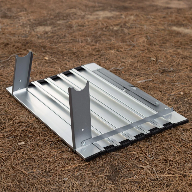 Mesa Plegable Ultraligera Aktive, 55x41x20 Cm, Plateado